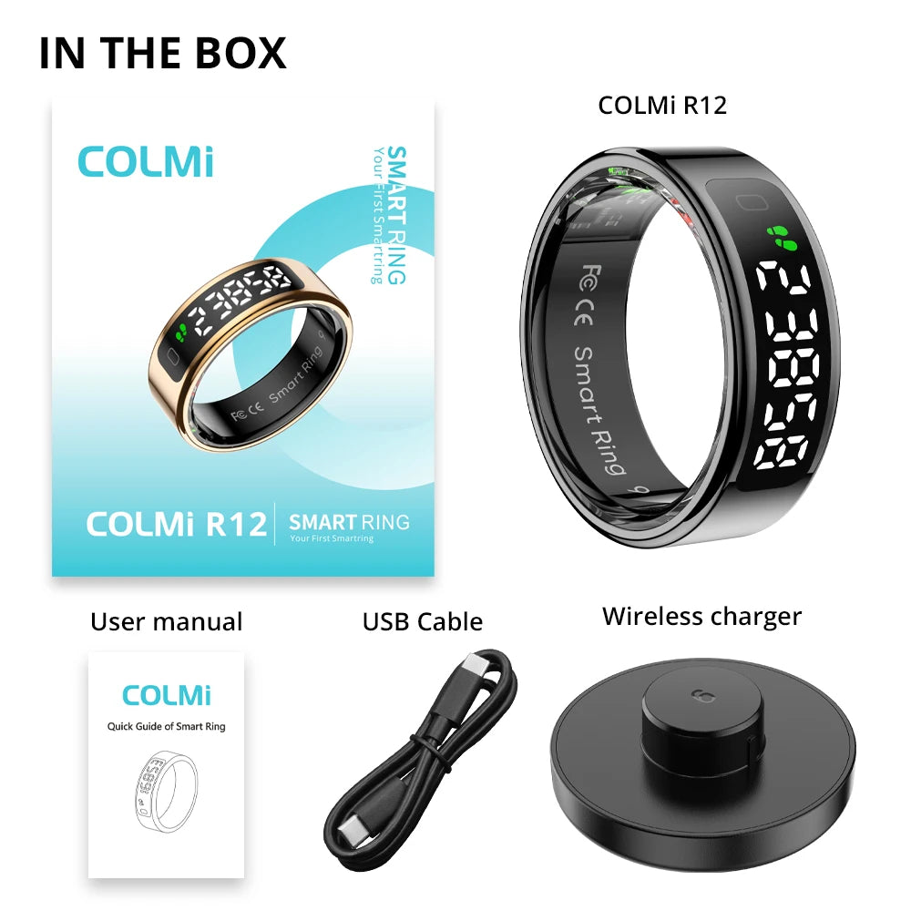 COLMi R12 – Smart Health Ring with Display & Touch Control