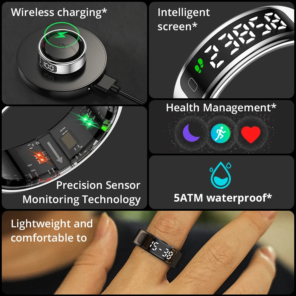 COLMi R12 – Smart Health Ring with Display & Touch Control
