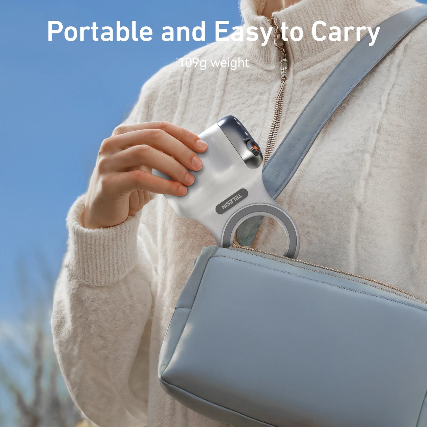 TELESIN  – Magnetic Camera Handle with Remote for iPhone & Android