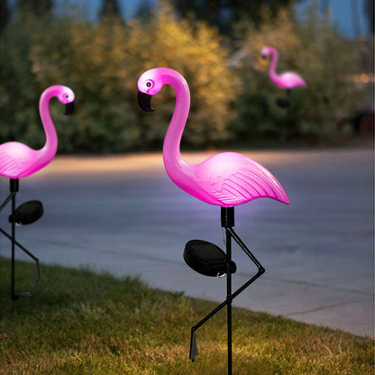 Luces solares de flamenco para jardín: decoración festiva para exteriores (1/3 unidades)