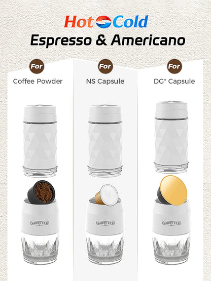 Cafelffe Hand Press Coffee Brewer 3-in-1 - Portable Espresso