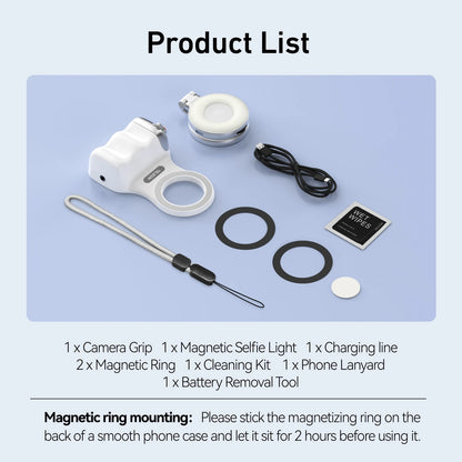TELESIN  – Magnetic Camera Handle with Remote for iPhone & Android