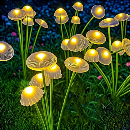 LumiShroom Solar LED Garden Lights - 6 LED Jellyfish-Inspired Outdoor Atmosphere Lamps