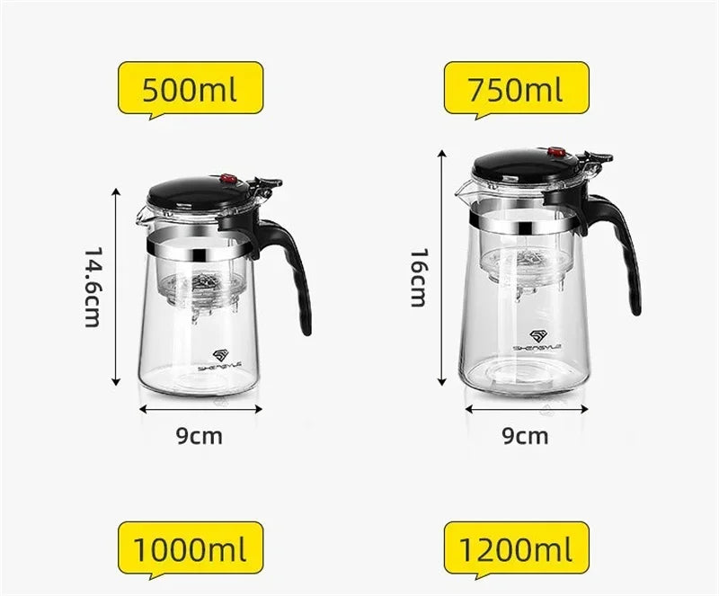 Shengyle Glass Teapot with Separator – Premium Teaware for Perfect Infusions