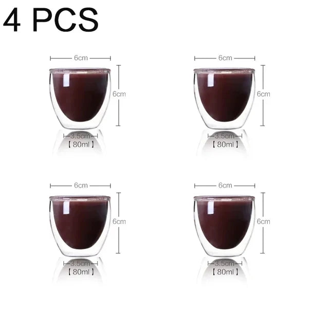 Mini Luxe Double Wall Glass – Espresso & Whisky Cup