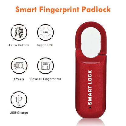 SecureTouch Mini™ – Smart Fingerprint Padlock for Travel & Lockers
