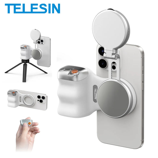 TELESIN  – Magnetic Camera Handle with Remote for iPhone & Android