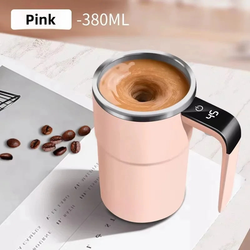 BrewMate™ Auto Magnetic Mixing Mug - 380ml Waterproof Coffee Cup | Food Safe & USB Rechargeable