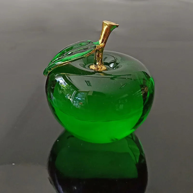 Crystal Glass Apple | Elegant Home Décor Ornament