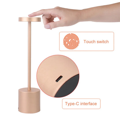 VelaLuxe | Modern Touch Lamp | Stepless Dimming Bedside Light