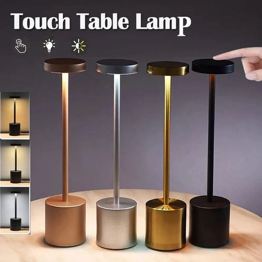 VelaLuxe | Modern Touch Lamp | Stepless Dimming Bedside Light