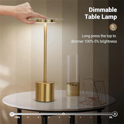 VelaLuxe | Modern Touch Lamp | Stepless Dimming Bedside Light