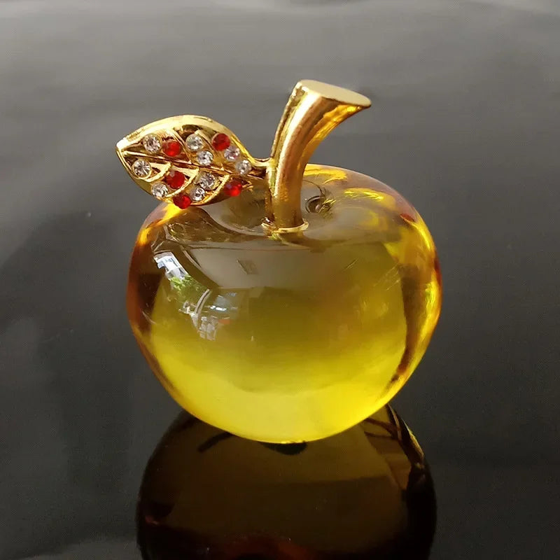 Crystal Glass Apple | Elegant Home Décor Ornament