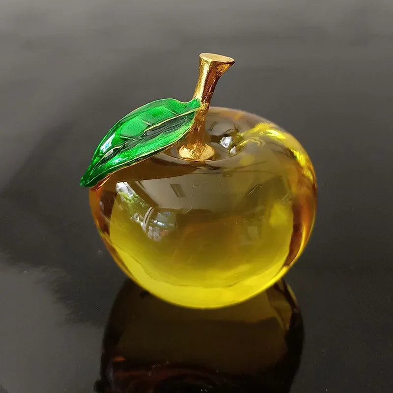 Crystal Glass Apple | Elegant Home Décor Ornament