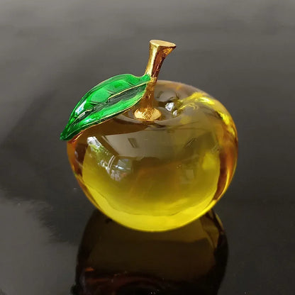 Crystal Glass Apple | Elegant Home Décor Ornament