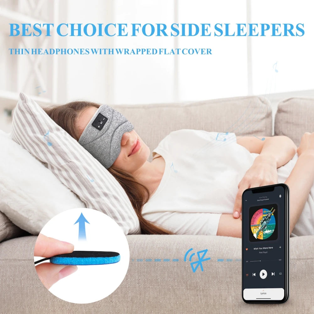 SilentNap BT 5.0 Sleep Headphones – Ultra-Soft Mask for Meditation & Insomnia