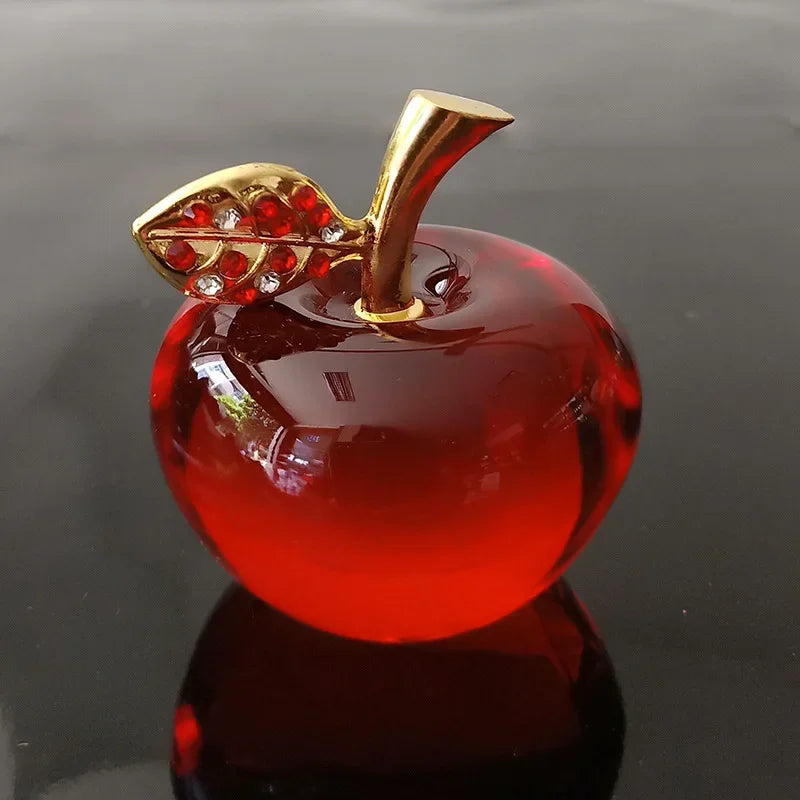 Crystal Glass Apple | Elegant Home Décor Ornament