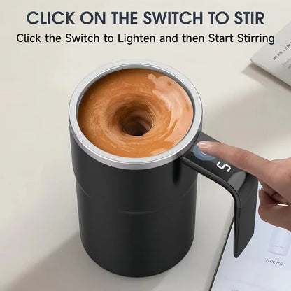 BrewMate™ Auto Magnetic Mixing Mug - 380ml Waterproof Coffee Cup | Food Safe & USB Rechargeable