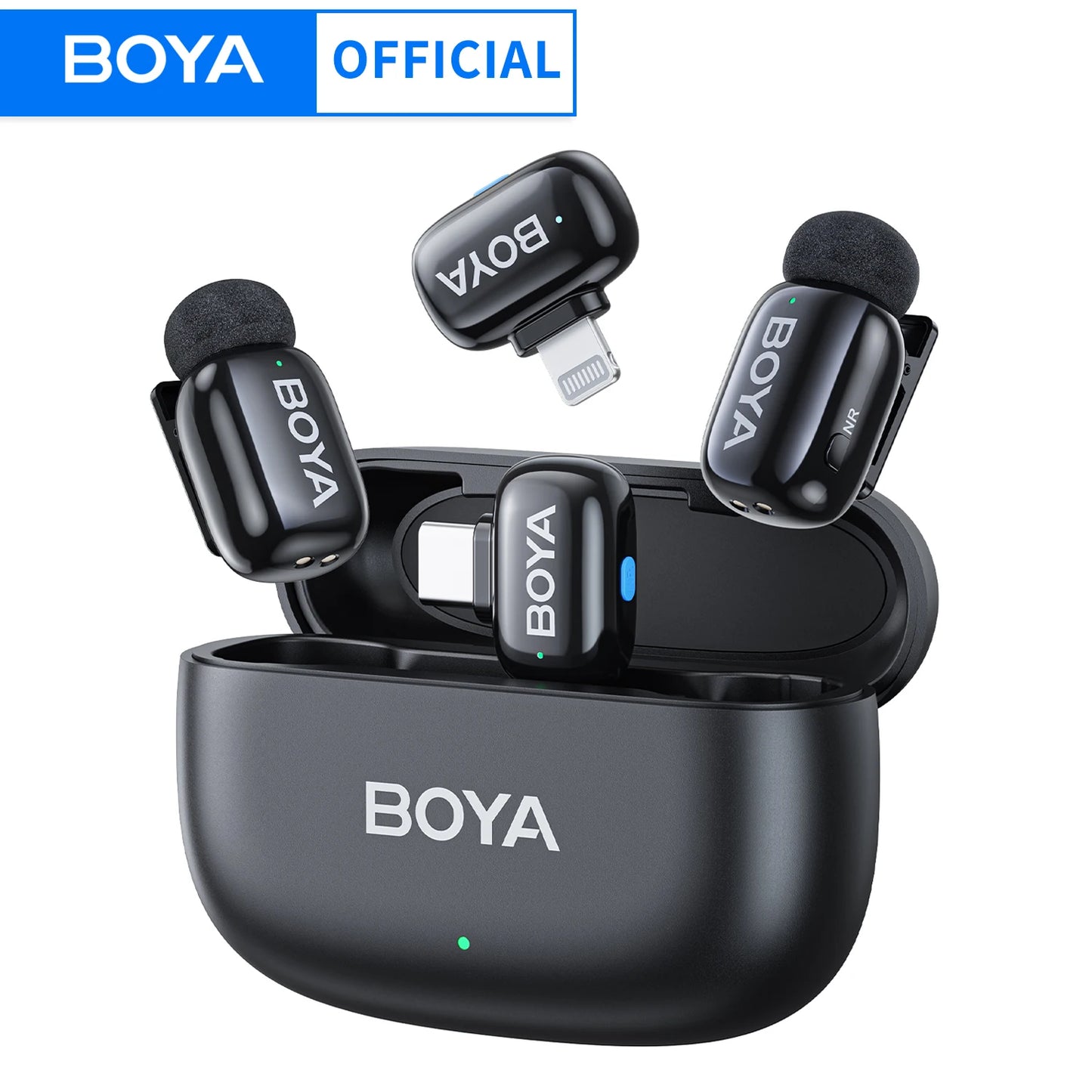 Mini micrófono de solapa inalámbrico BOYA para iOS y Android