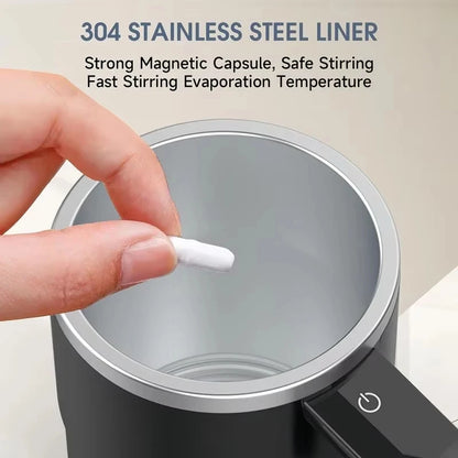 BrewMate™ Auto Magnetic Mixing Mug - 380ml Waterproof Coffee Cup | Food Safe & USB Rechargeable