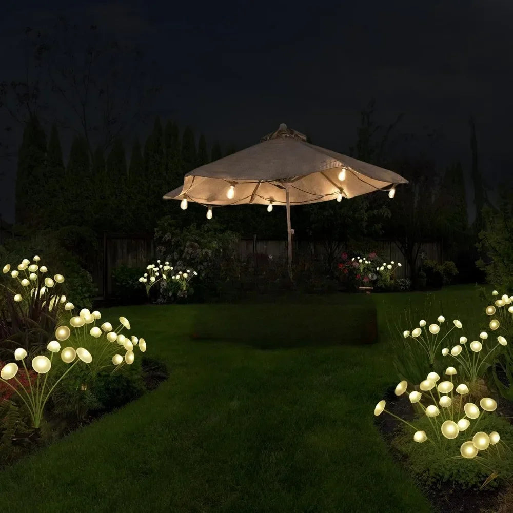 LumiShroom Solar LED Garden Lights - 6 LED Jellyfish-Inspired Outdoor Atmosphere Lamps
